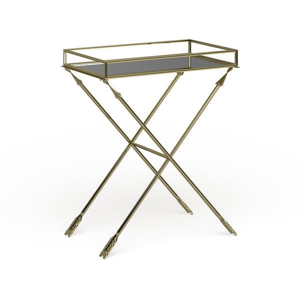 Silver Orchid Jalabert Arrow Metal Accent Table - 21x14x26