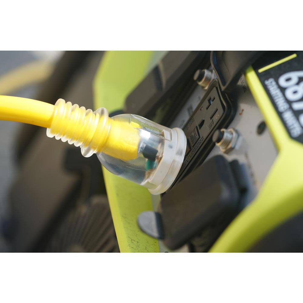 Yellow Jacket 50 ft. 103 SJTW Outdoor Heavy-Duty Extension Cord with T-Blade Power Light Plug 2991