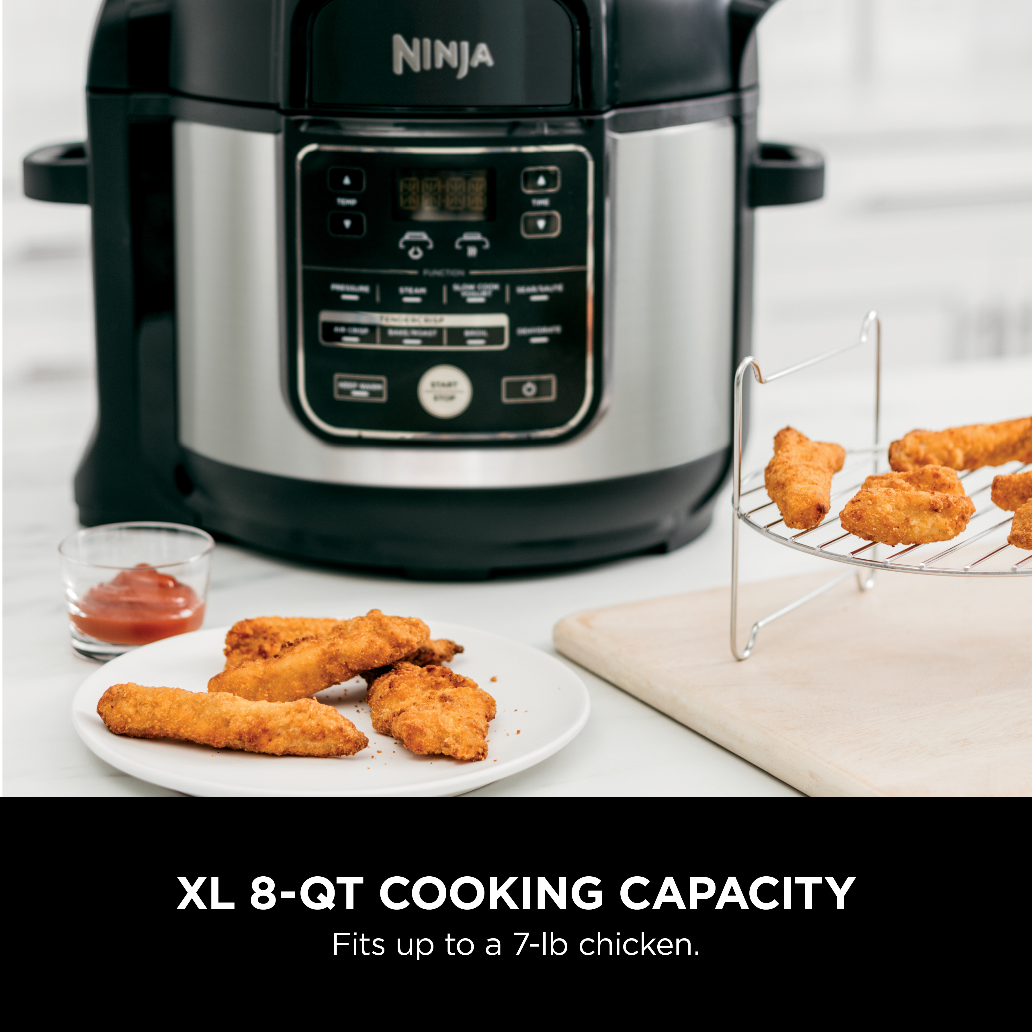 Ninja Foodi 10-in-1 8-quart XL Pressure Cooker Air Fryer Multicooker， Stainless， OS400