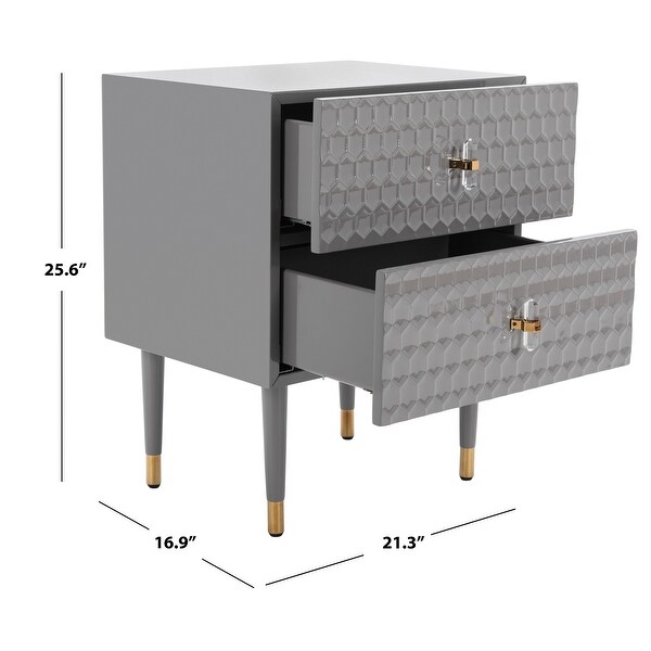 SAFAVIEH Couture Neptune 2 Drawer Side Table - 21.3