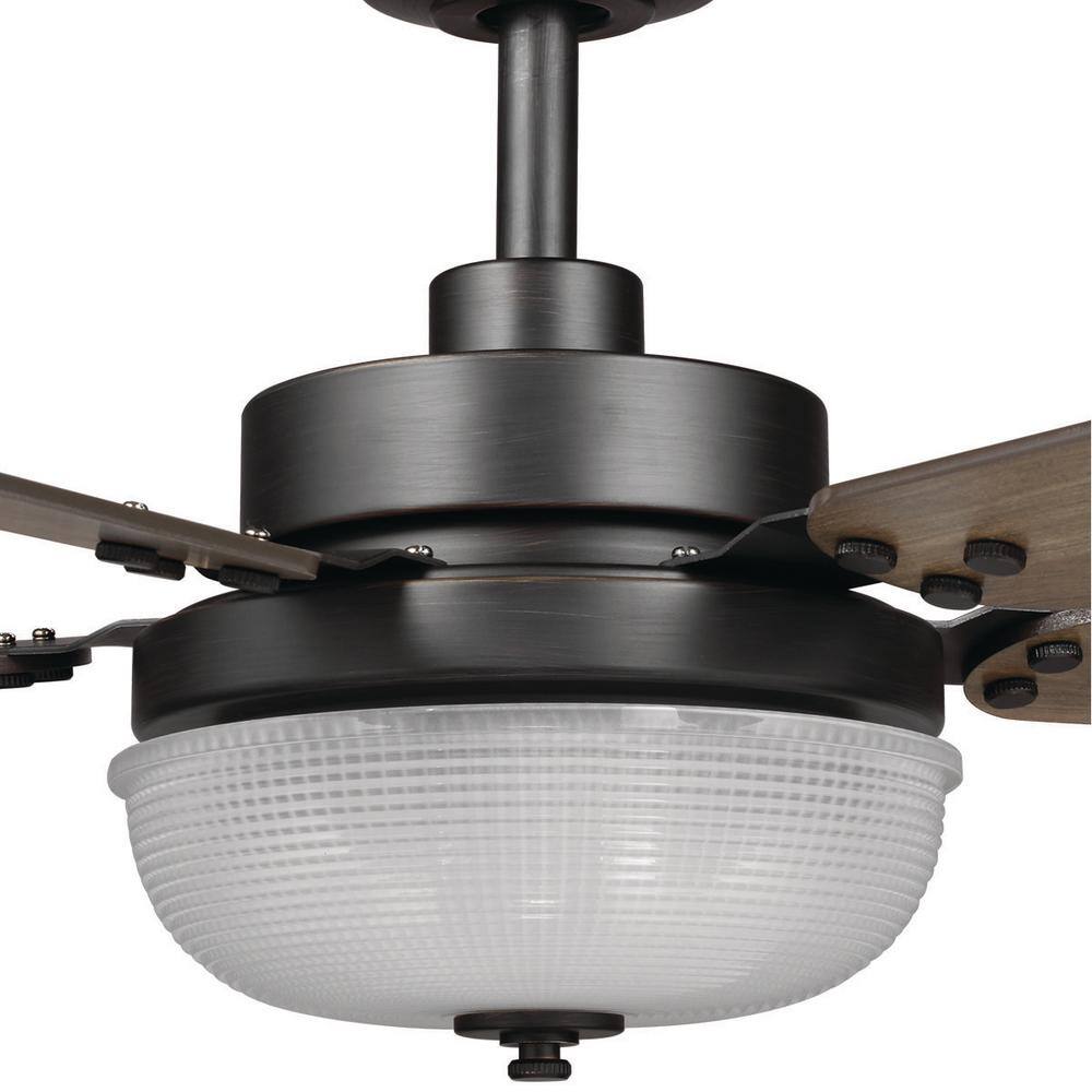 Progress Lighting Archie 52 in. Integrated LED Indoor Venetian Bronze Dual Mount Ceiling Fan with Light Kit and Remote Control P250020-074-30