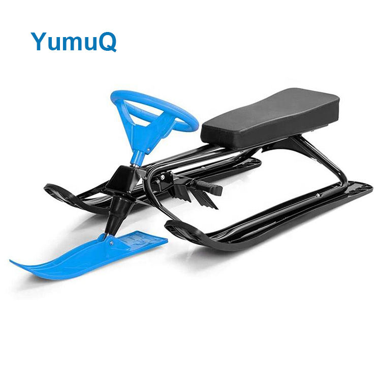 YumuQ Winter Sports Durable Snow Sled  Plastic Strong Steering Bike Kids Snow Sled