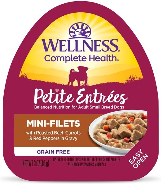 Wellness Petite Entrees Mini-Filets with Roasted Beef， Carrots and Red Peppers in Gravy Grain-Free Wet Dog Food