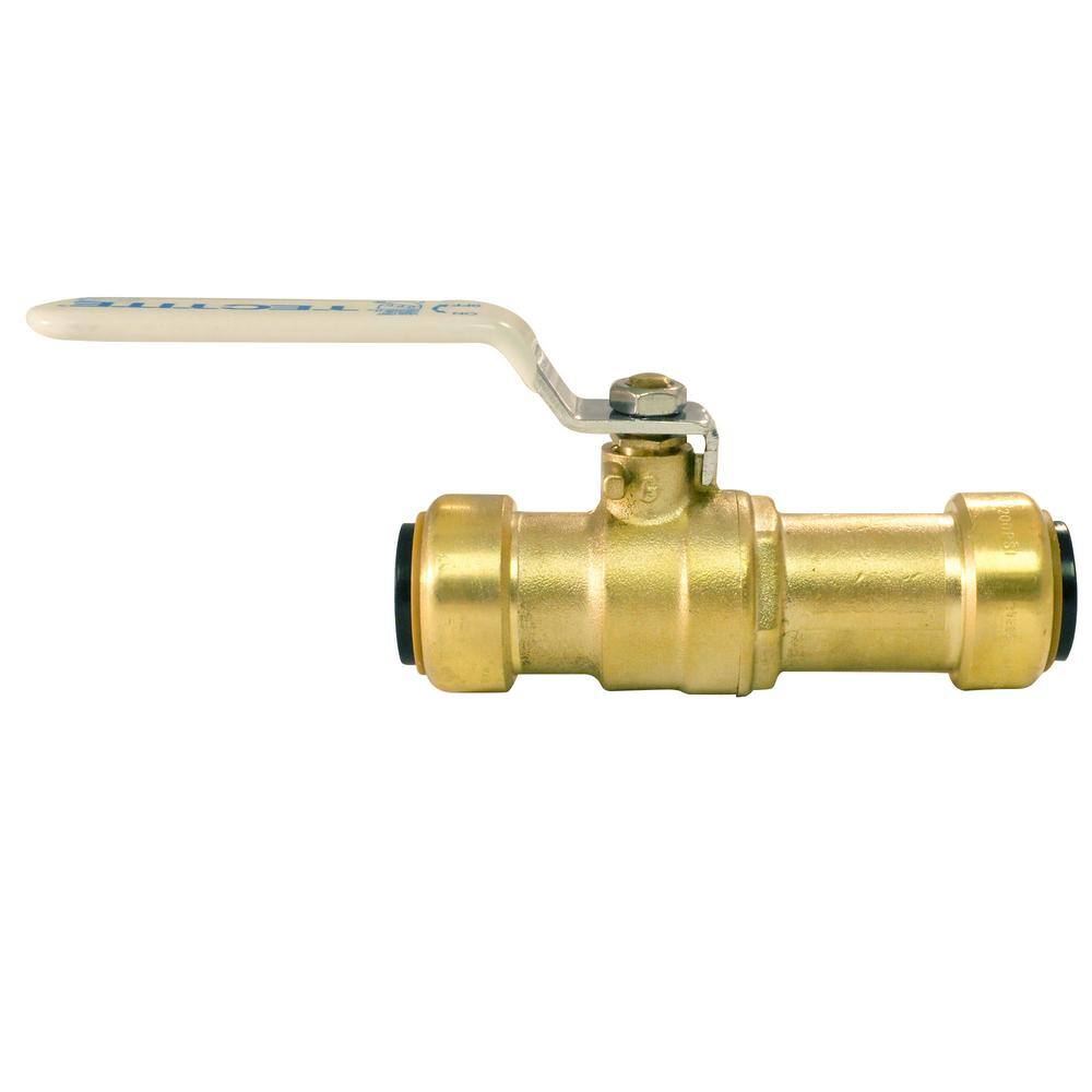 Tectite 34 in. Brass Push-to-Connect Slip Ball Valve FSBBV34SL