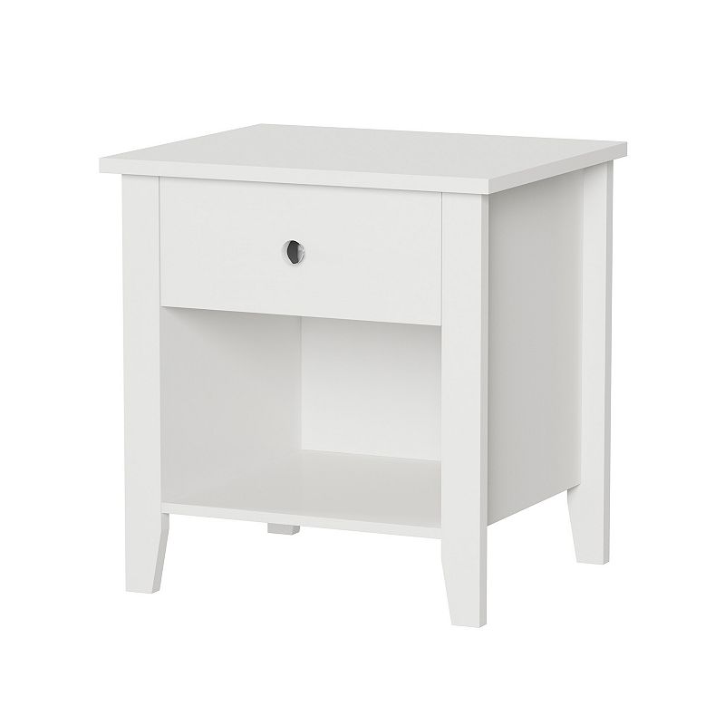 Lavish Home End Table with Drawer and Storage Shelf