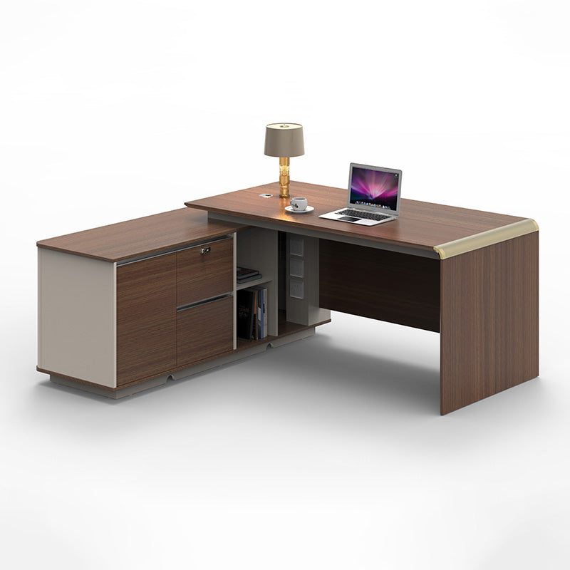 ANDERSON Executive Desk 2.0M Reversible - Australian Gold Oak