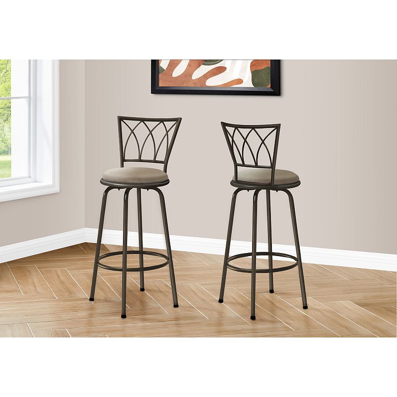 Monarch Swivel Bar Stool 2-piece Set