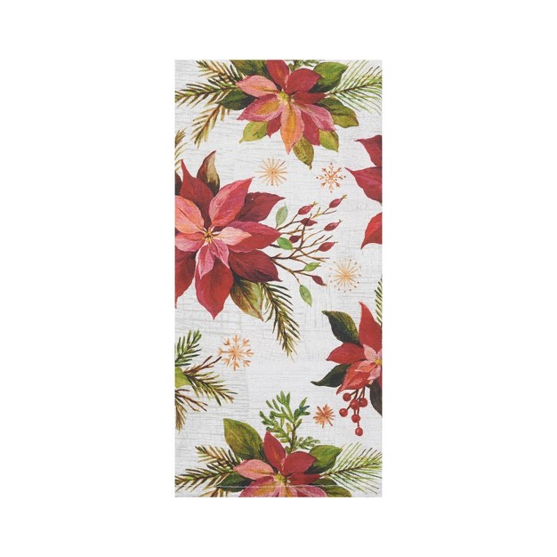 C amp f Home Poinsettia Christmas Towel