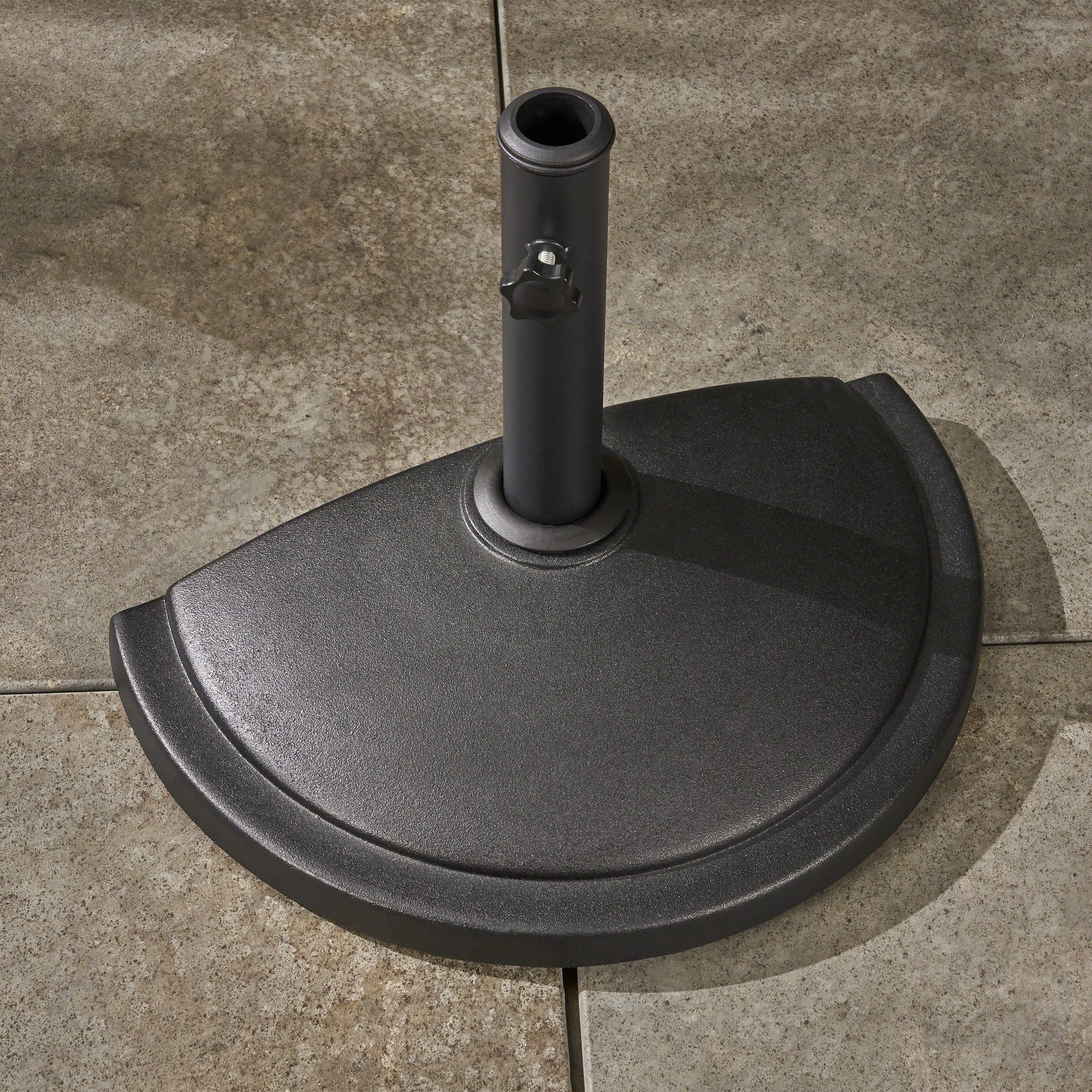 Nixon Outdoor 25lb Concrete Half Round Umbrella Base