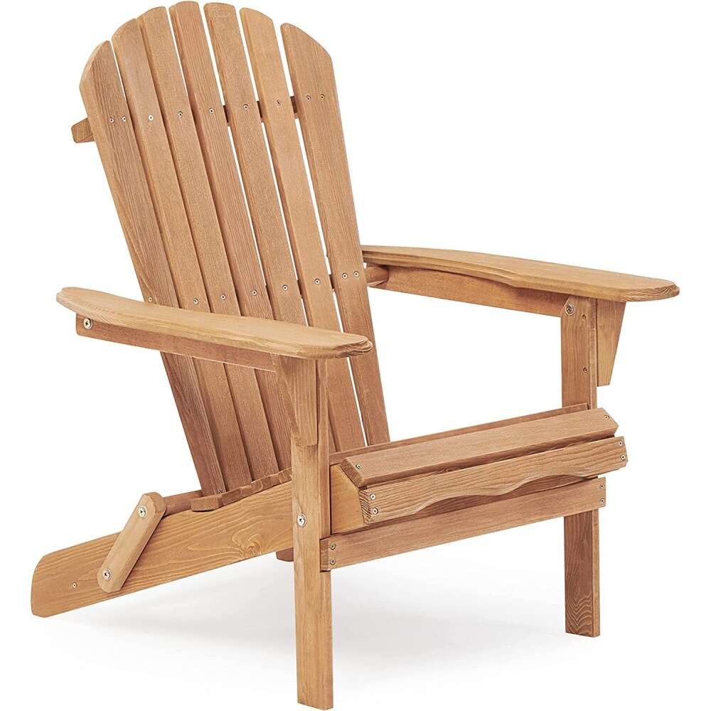 Wooden Folding Adirondack Chair Set of 2