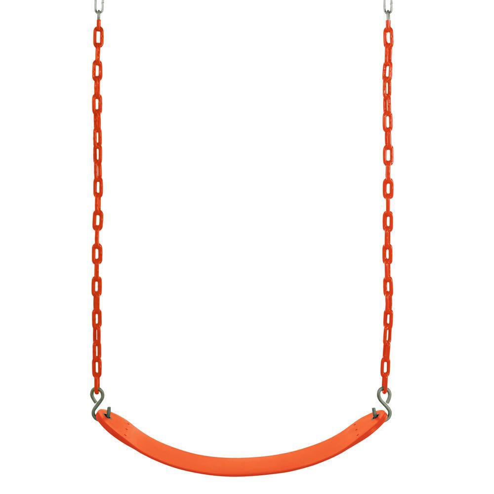 SWINGAN Machrus Swingan Belt Swing For All Ages Vinyl Coated Chain Orange SW27VC-OR