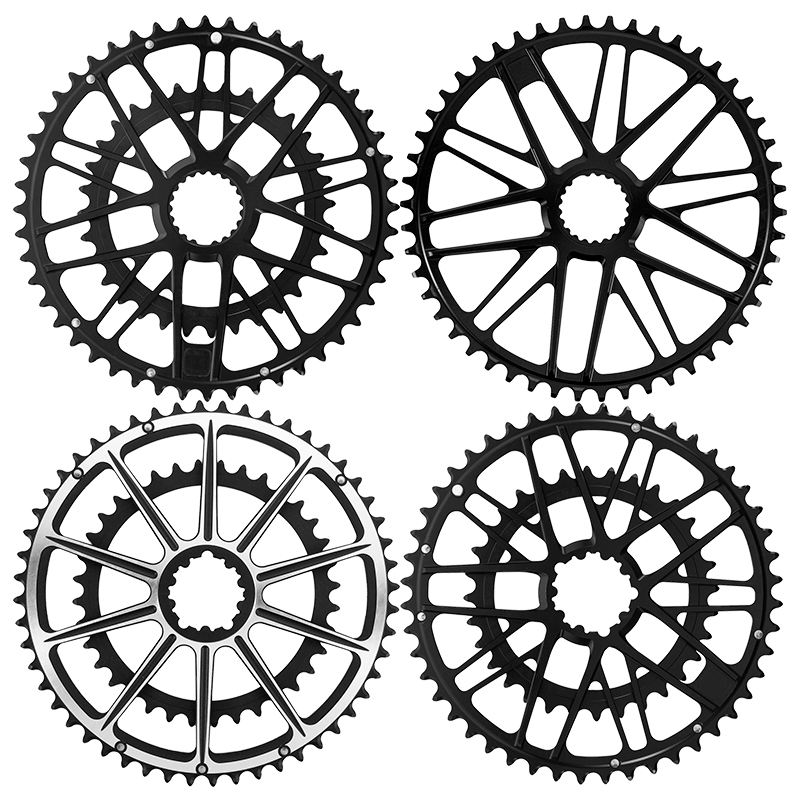 GXP Aluminum alloy cnc machining road bike sprocket CNC folding bicycle sprocket chain ring 53 39T black cnc machining