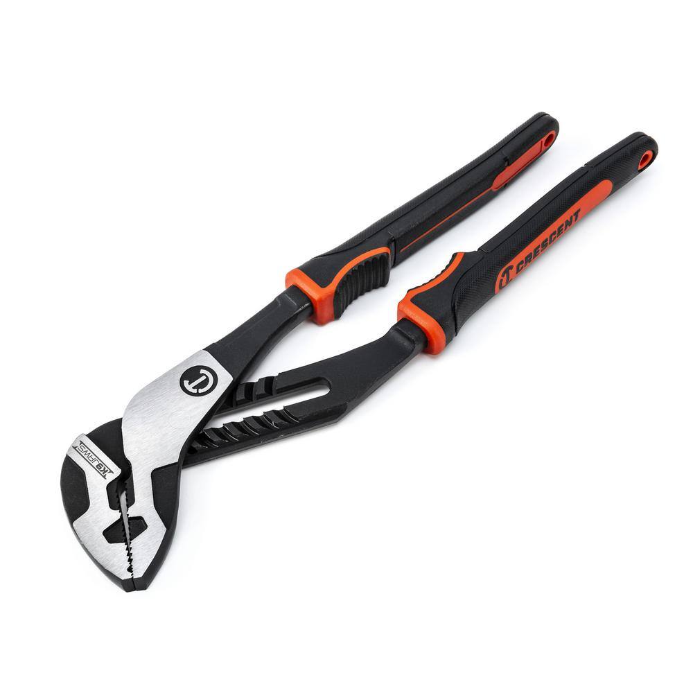 Crescent 12 in. Straight Jaw Black Oxide Tongue and Groove Dual Material Grip Pliers RTZ212CG