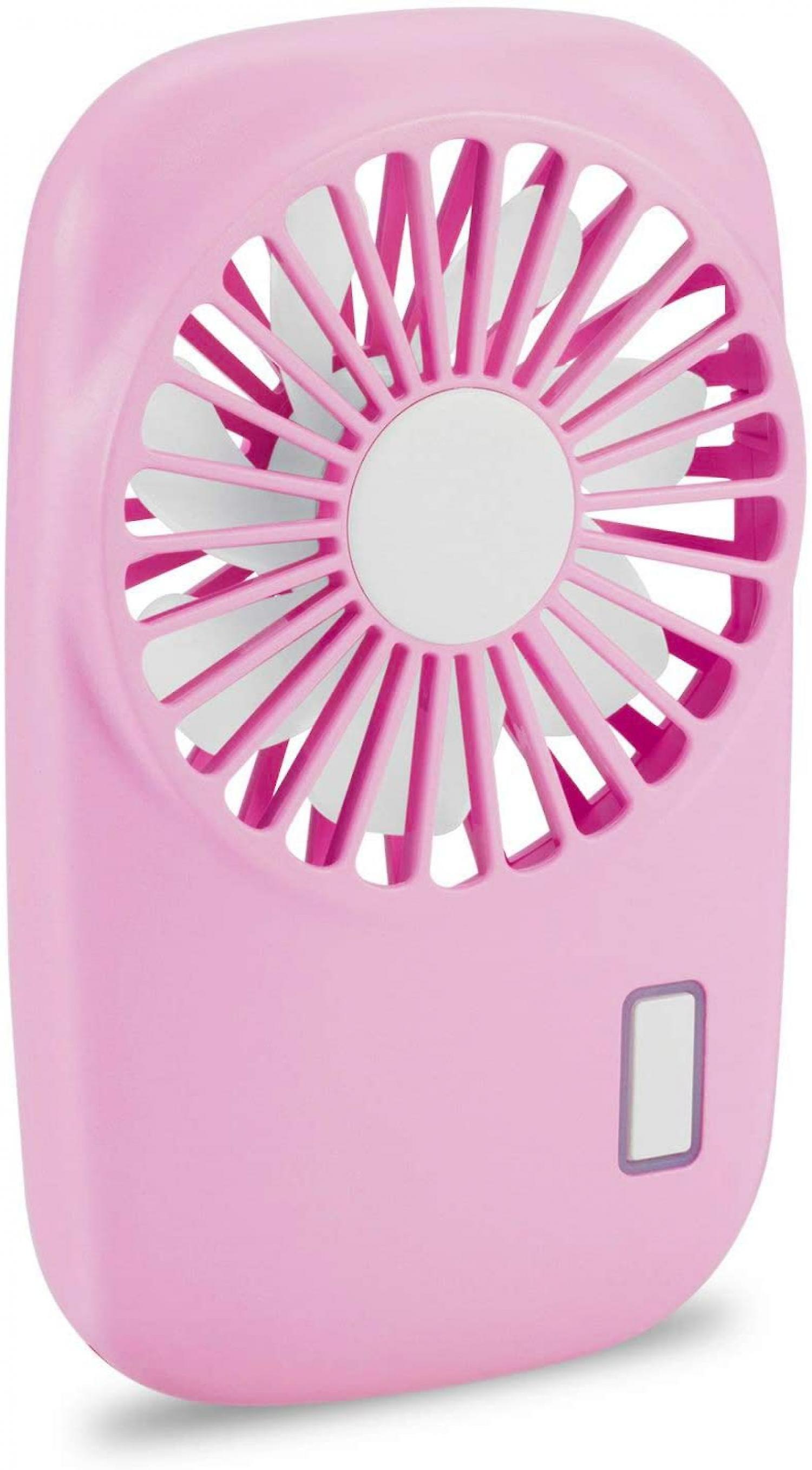 Handheld Fan Mini Fan Powerful Small Personal Portable Fan Speed Adjustable Usb Rechargeable Eyelash Fan For Kids Girls Woman Man ---- Pink