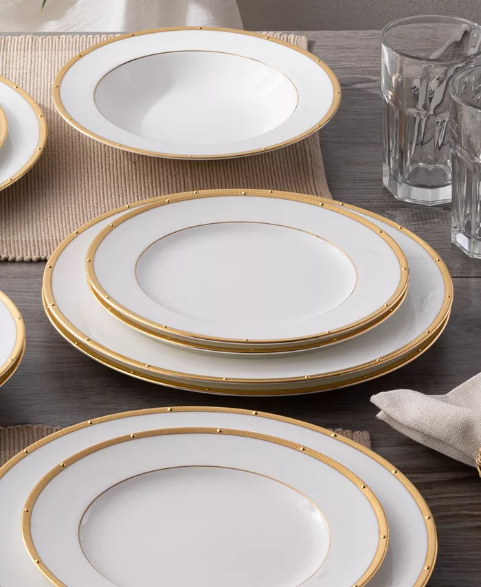 Noritake Rochelle Gold Set of 4 Dinner Plates Service For 4