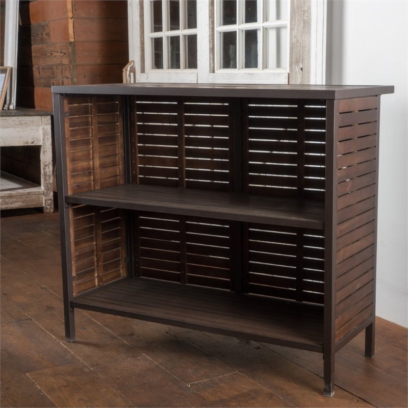 Noble House Milos Acacia Wood Bar Set in Dark Brown