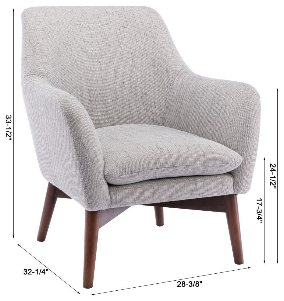 Paris Accent Chair  Performance Fabric   Midcentury   Armchairs And Accent Chairs   by Comfort Pointe  Houzz