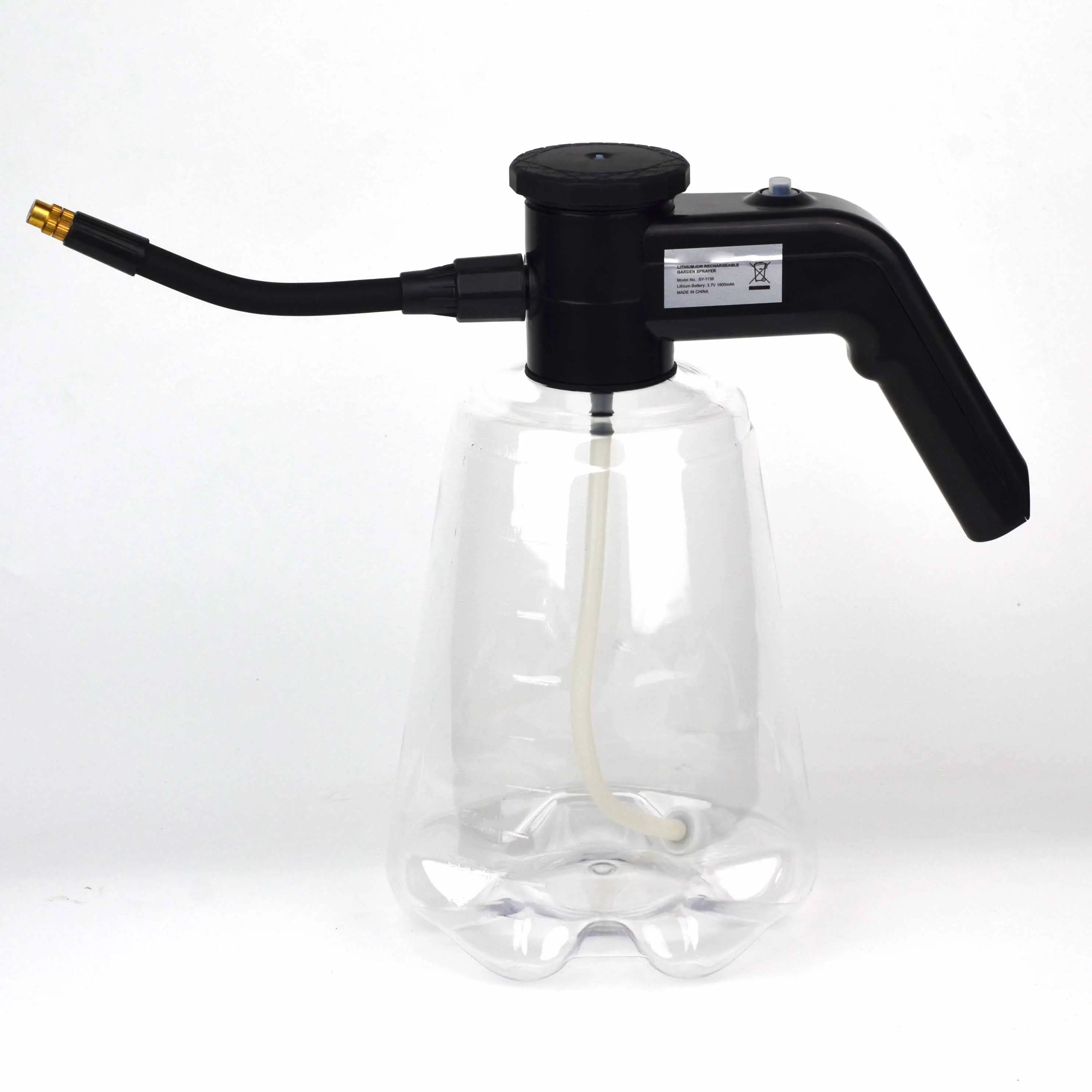 Lithium Battery Rechargeable Long Rotating Nozzle Transparent Spray Bottle Electric Garden Sprayer