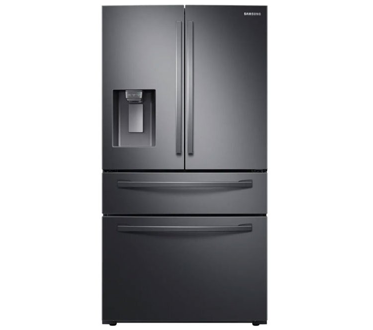  ADA 23 Cu. Ft. Fingerprint Resistant Black Stainless Steel Counter Depth 4-Door French Door Refrigerator With FlexZone Drawer