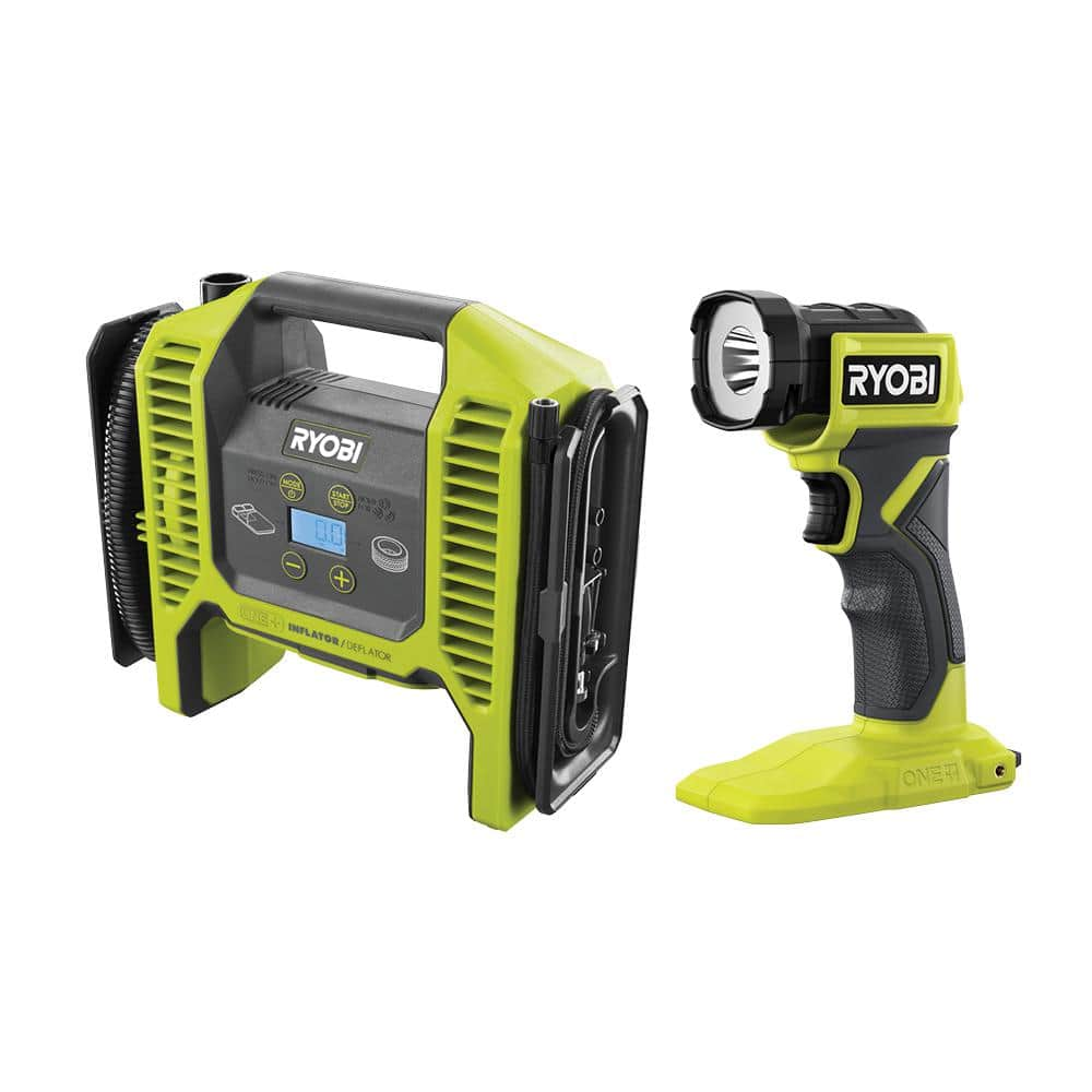 RYOBI ONE+ 18V Cordless 2-Tool Combo Kit with Dual Function Inflator and LED Light (Tools Only) P747-PCL660B