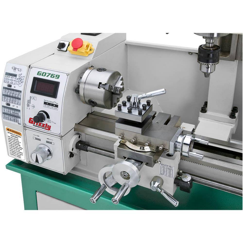 Grizzly Industrial 8 in. x 16 in. Lathe with Milling Head G0769