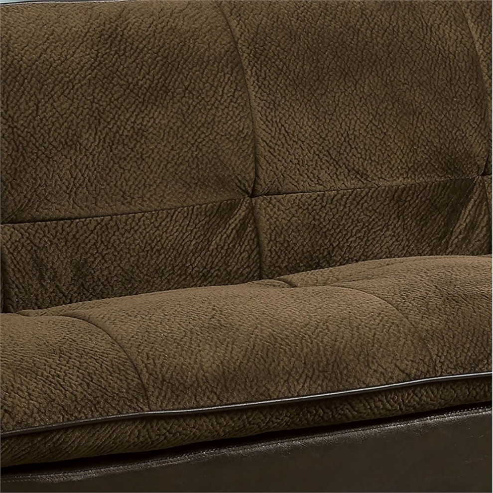 Furniture of America Malden Contemporary Fabric Sleeper Sofa Bed in Dark Brown   Contemporary   Sleeper Sofas   by Homesquare  Houzz