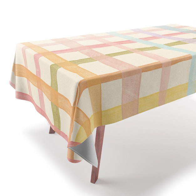 Gigi Rosado Pastel Plaid Tablecloth Deny Designs