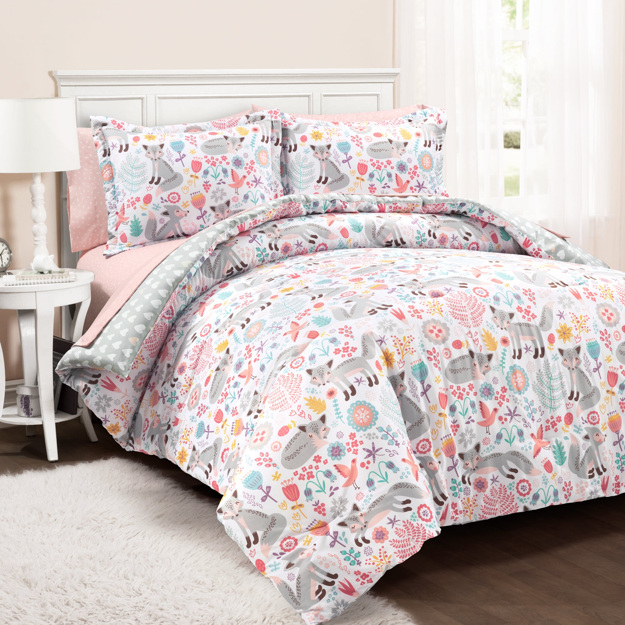 Pixie Fox Reversible Comforter Set + Sheet Set Combo