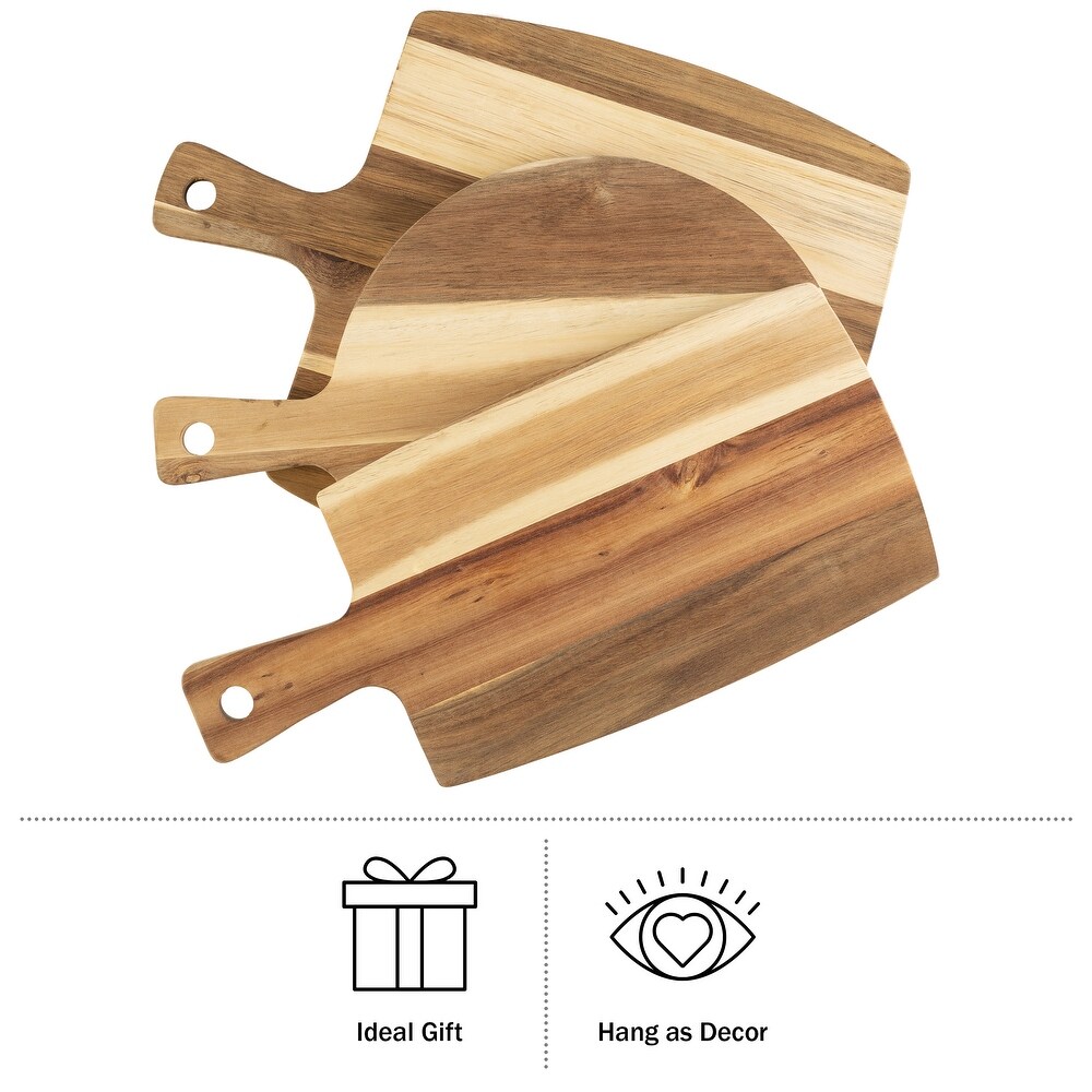 Cutting Boards for Kitchen   3 Piece Acacia Wood Cutting Board Set with by Classic Cuisine