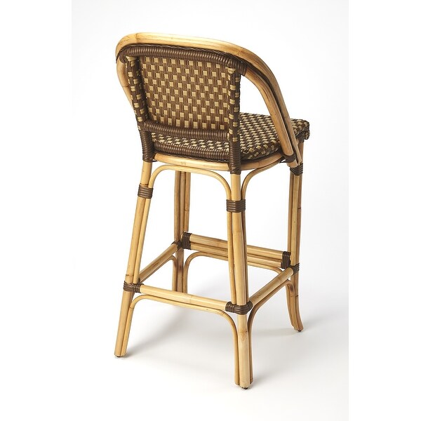 Handmade Lila Rattan Barstool (Philippines)