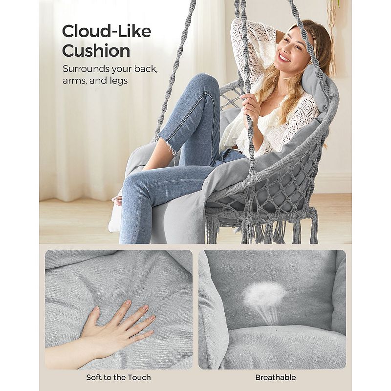 Cloud Hanging Chair With Thick Cushion