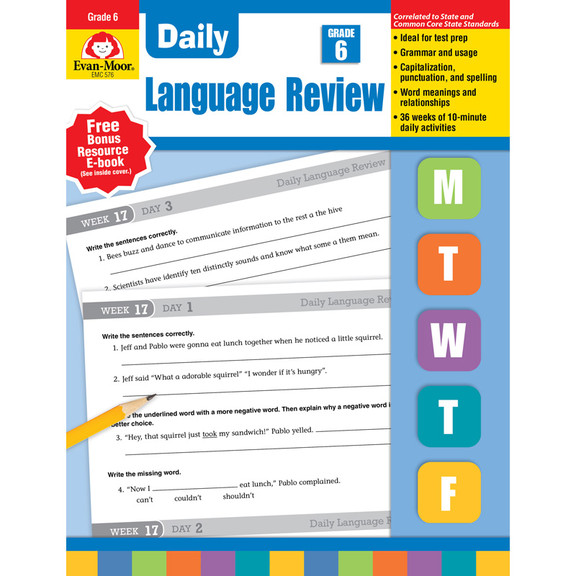 Evan Moor EMC576 Daily Language Review Gr 6