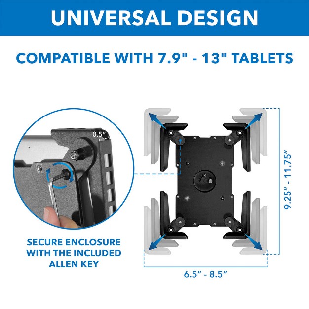 Mount it Adjustable Universal Theft deterrent Tablet Floor Kiosk Mount For Ipad Galaxy amp Tablets