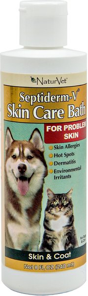 NaturVet Septiderm-V Bath Skin Care Dog and Cat Grooming Aid