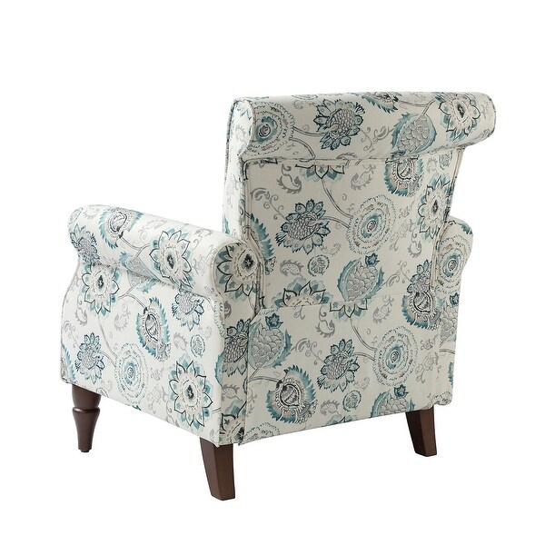 Nyctelius Traditional Nailhead Trim Accent Armchair with Floral Pattern Set of 2 by HULALA HOME