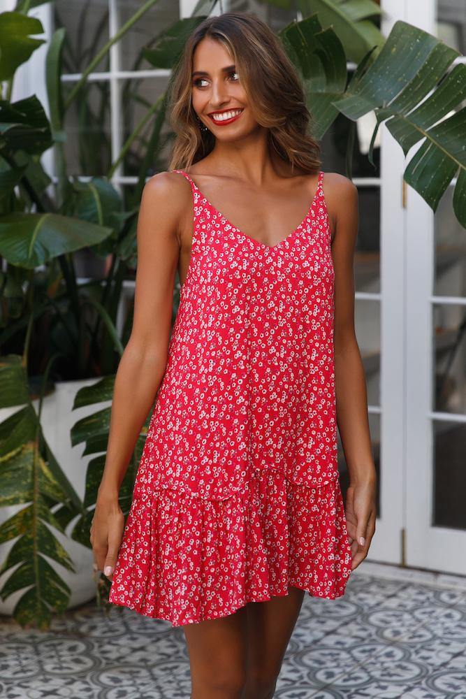 La Dolce Dress Red