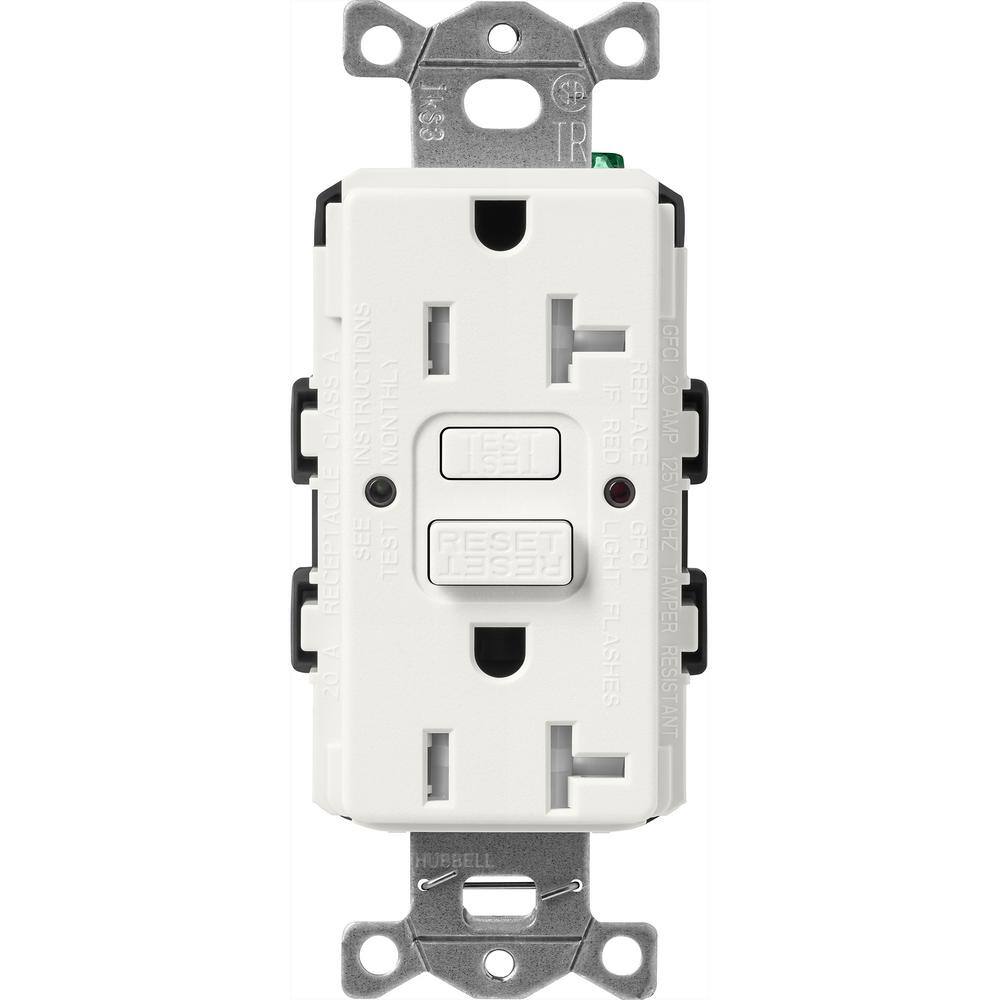 Lutron Claro 20-Amp Tamper Resistant Duplex Receptacle Architectural White (SCR-20-GFST-RW) SCR-20-GFST-RW