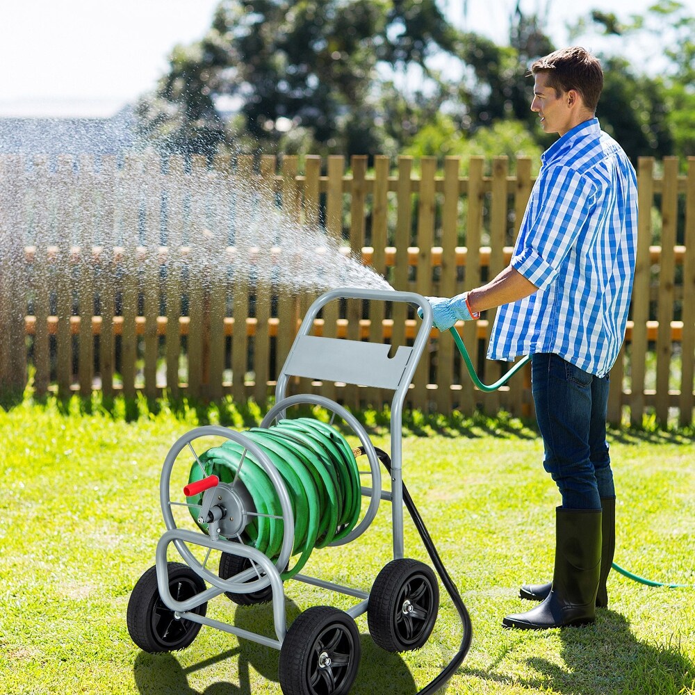 Garden Hose Reel Cart Holds 330ft of 3/4 Inch or 5/8 Inch Hose   35\