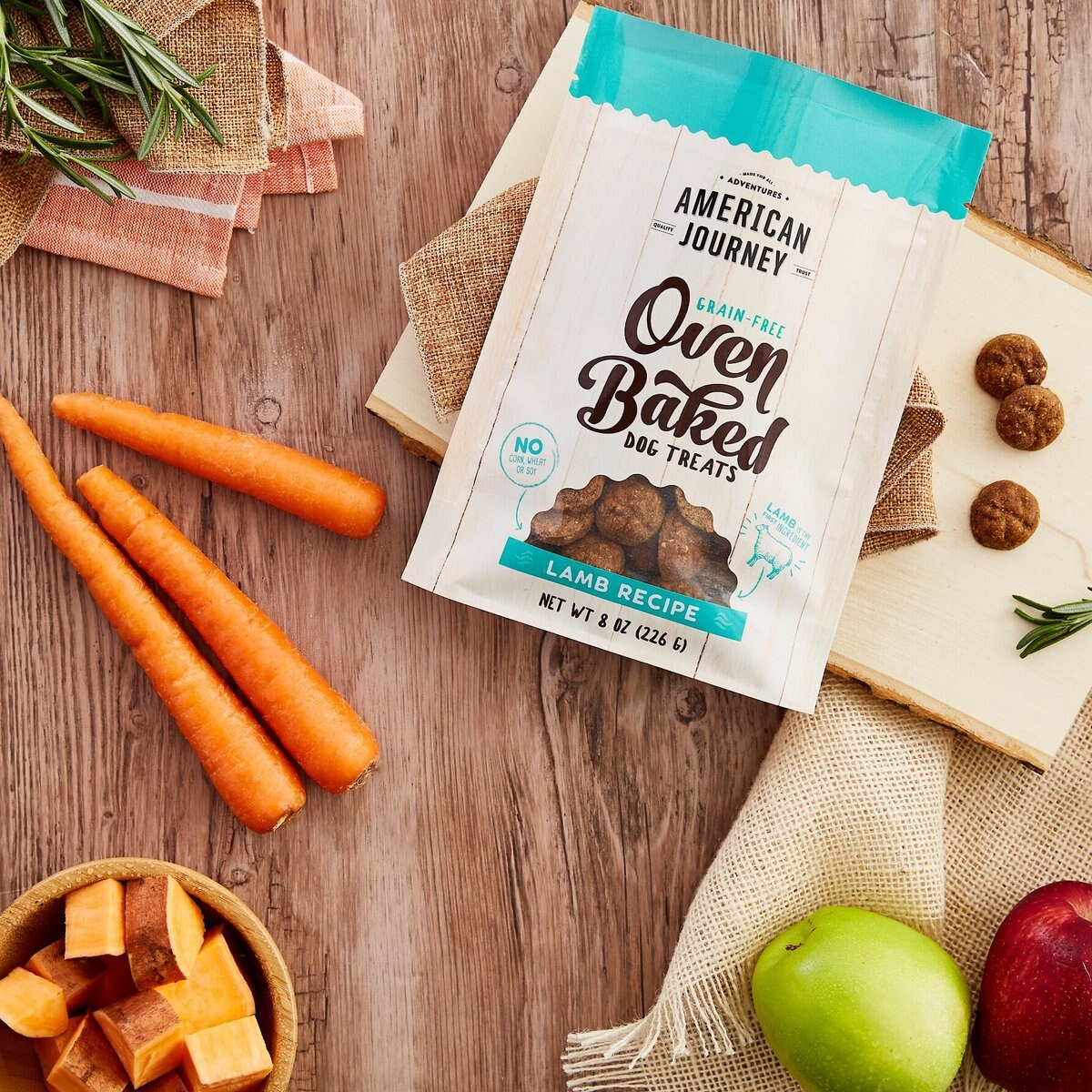 American Journey Lamb Recipe Grain-Free Oven Baked Crunchy Biscuit Dog Treats