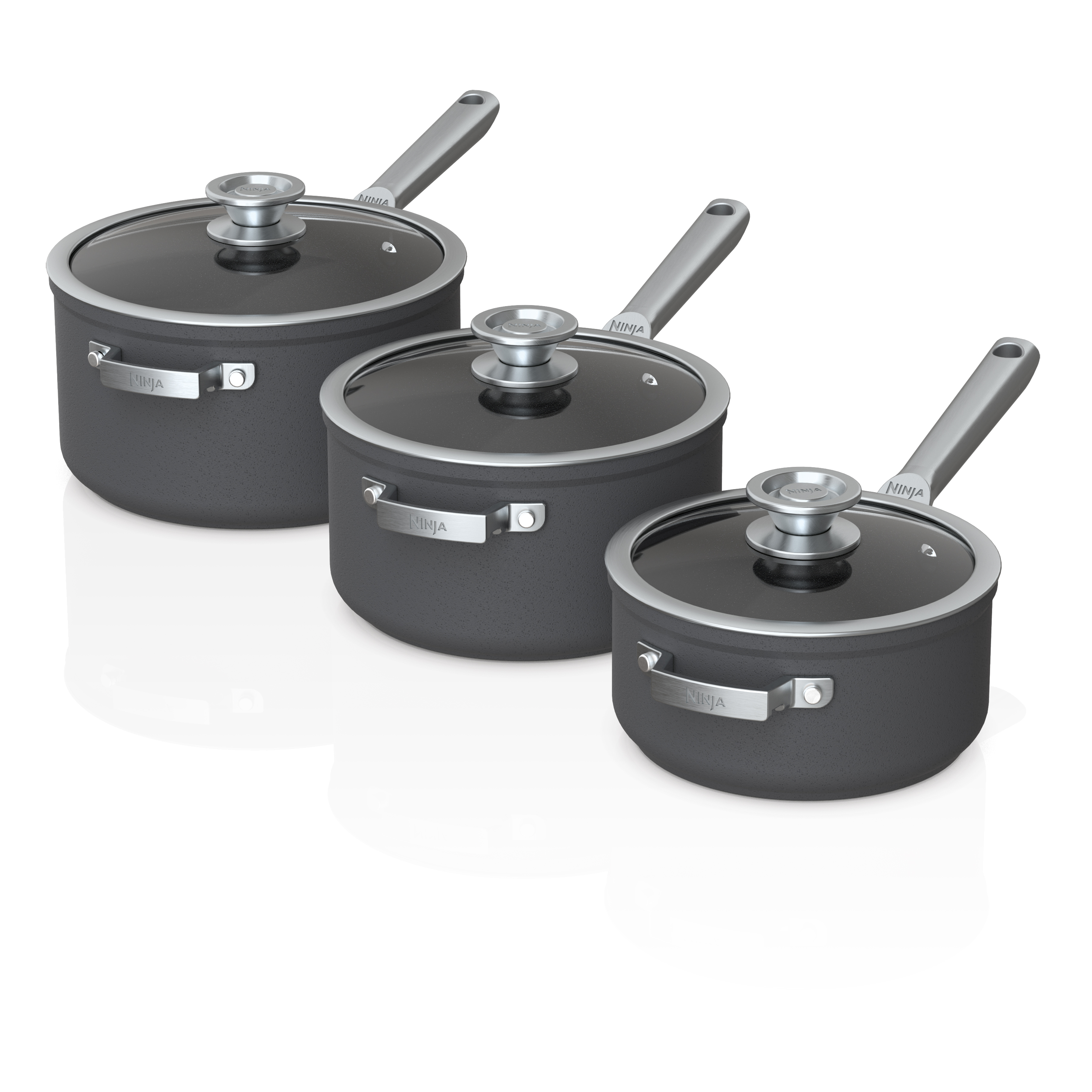 Ninja Foodi NeverStick Premium Anti-Scratch Nest System， 6-Piece Cookware Set