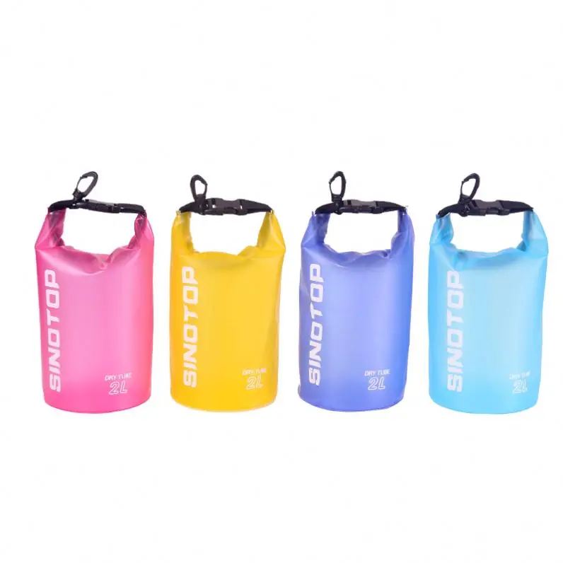 2L Outdoor Sports Bag Front Zip Pocket Camping Hiking Transparent PVC Waterproof Dry Bag