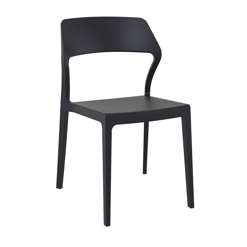 32.75 Black Solid Patio Dining Chair