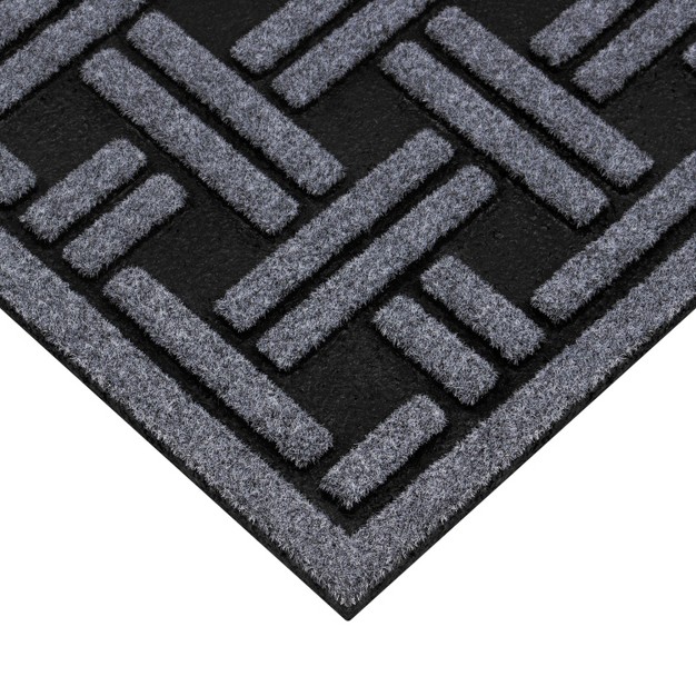 Woven Rubber All Seasons Scraper Rug Black Apache Mills