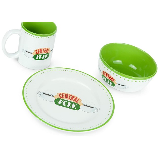 Ukonic Friends Central Perk Coffee House Dining Set Collection 3 piece Dinner Set