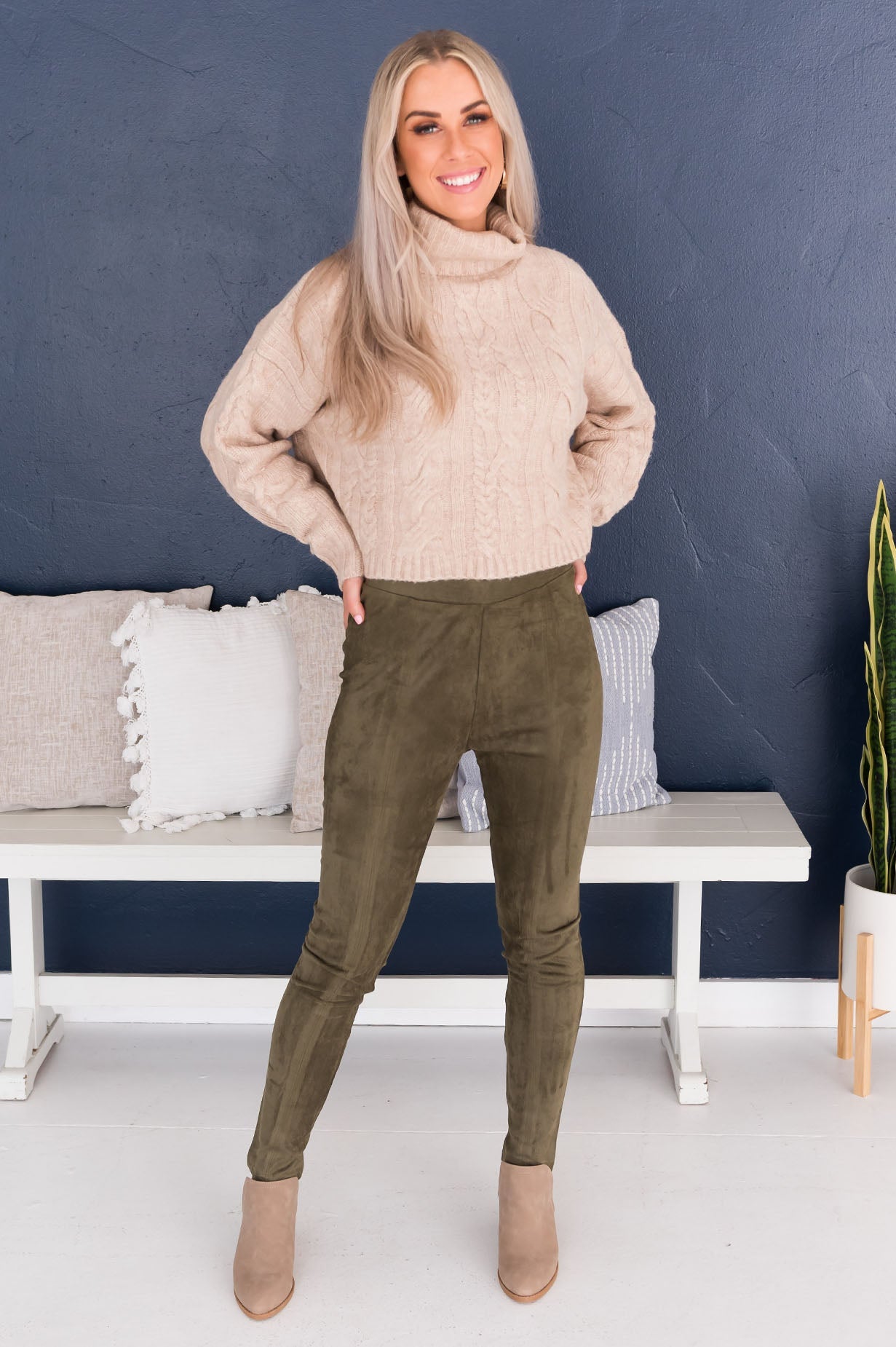 Fall Fashion Faux Suede Leggings