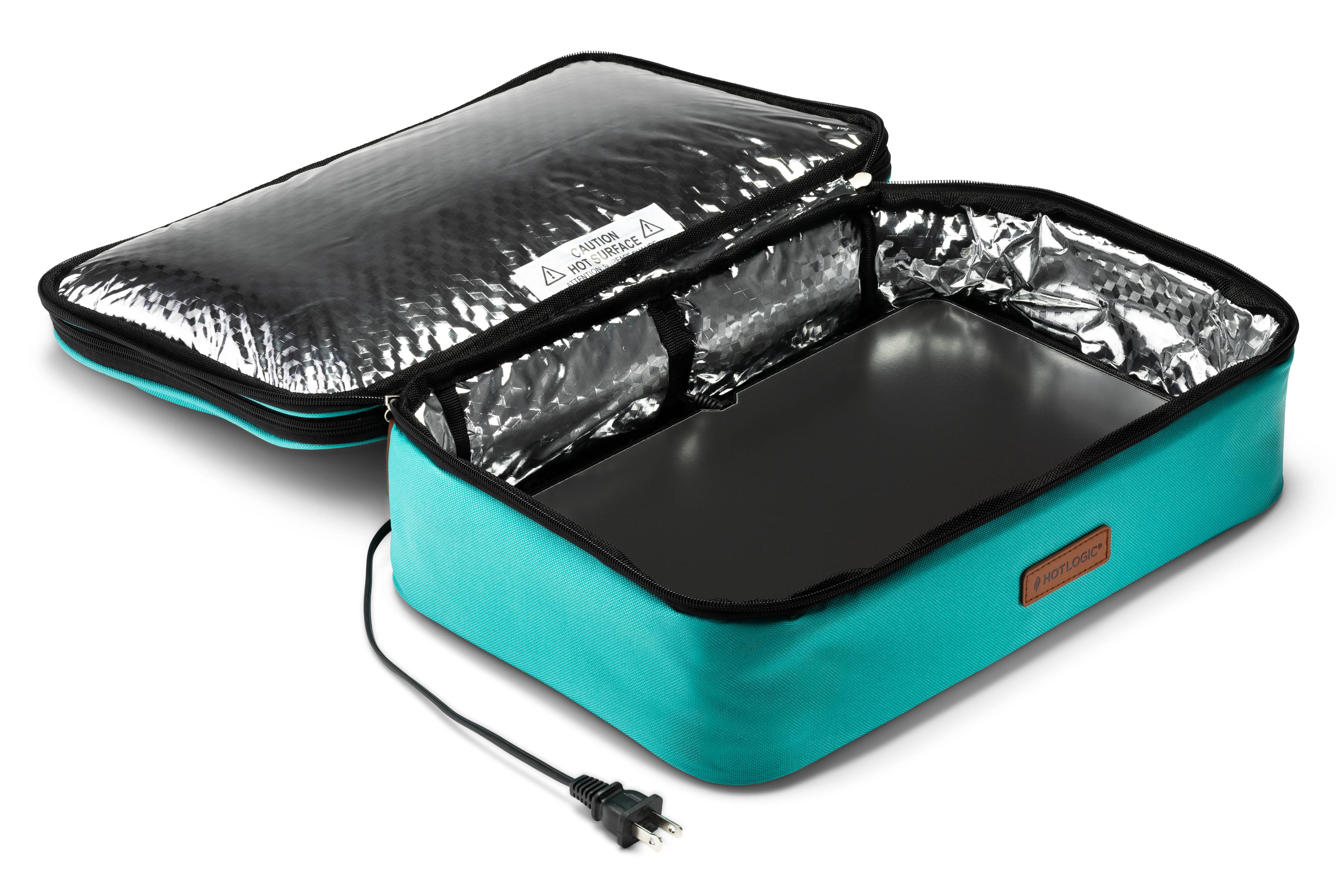 HotLogic Food Warming Tote， Casserole Carrier Plus 120V， Teal