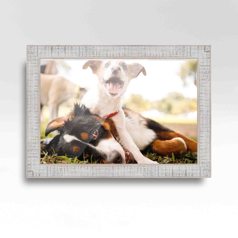 54x14 White Picture Frame   Wood Picture Frame Complete with UV