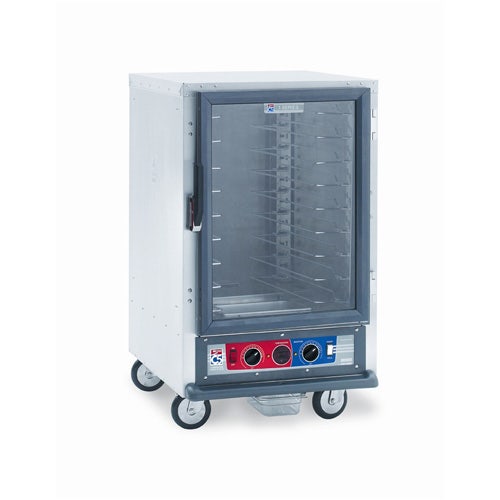 Metro C515-CFC-U - C5 1 Series Heated Holding/Proofing Cabinet， Mobile， 1/2 Height， Non-Insulated