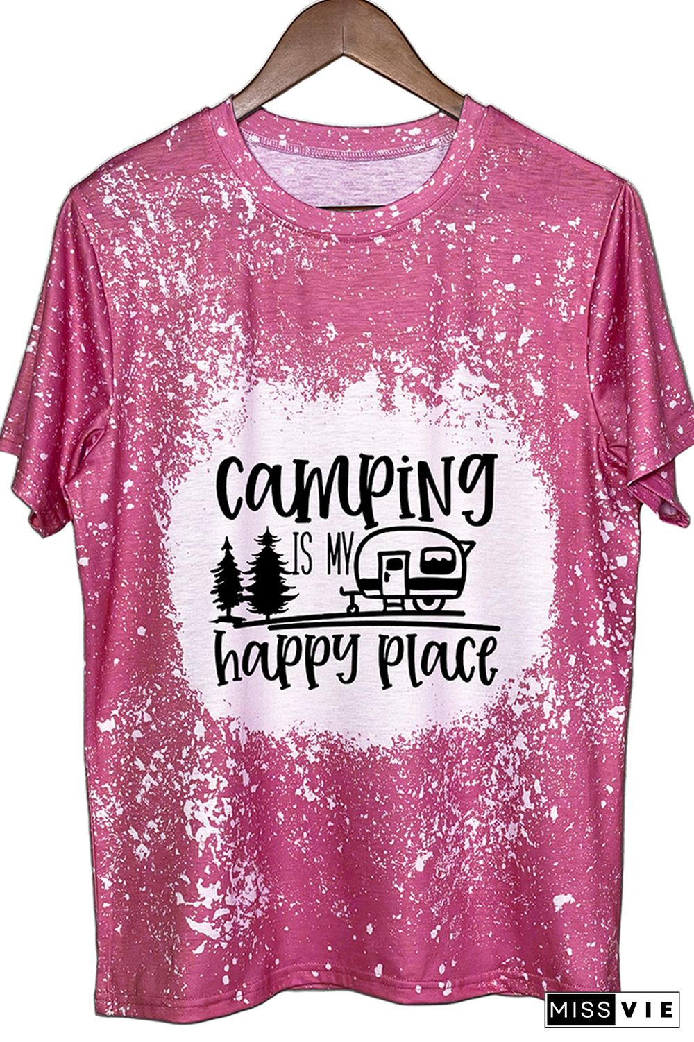 Camping Is My Happy Place Graphic Tee Wholesale