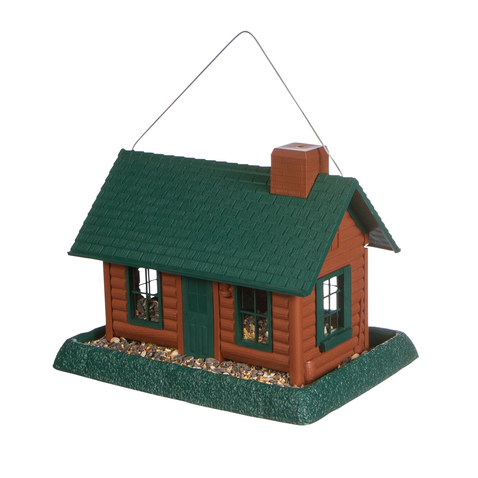 Village Collection Log Cabin Bird Feeder